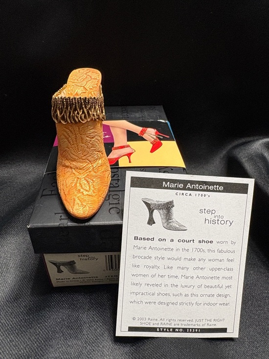 Just The Right Shoe Orange and Gold Ankle Booties - Picture 4 of 5